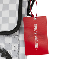 RED STENCIL SHARK MESSENGER BAG