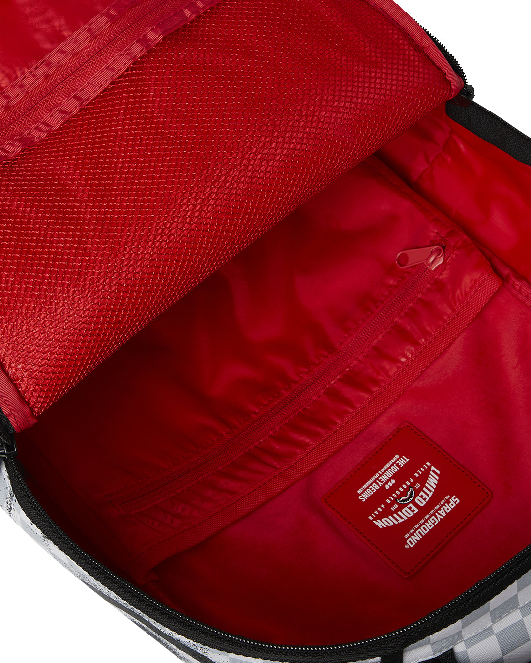 RED STENCIL SHARK BACKPACK