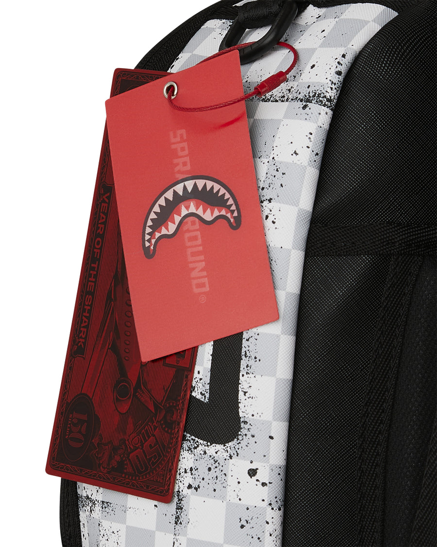 RED STENCIL SHARK BACKPACK