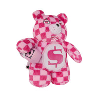 PINK FUR CHECK MONEYBEAR BACKPACK