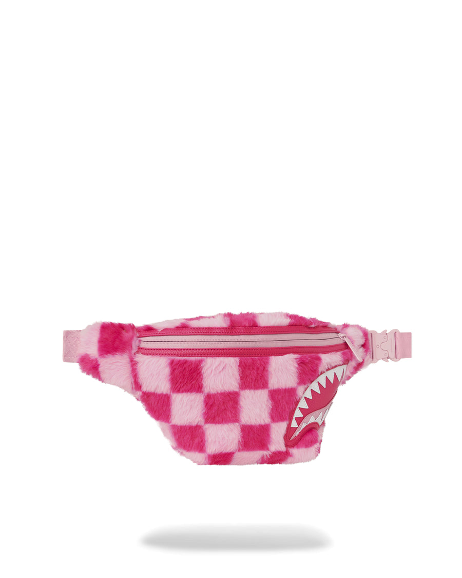 PINK FUR CHECK SAVVY CROSSBODY
