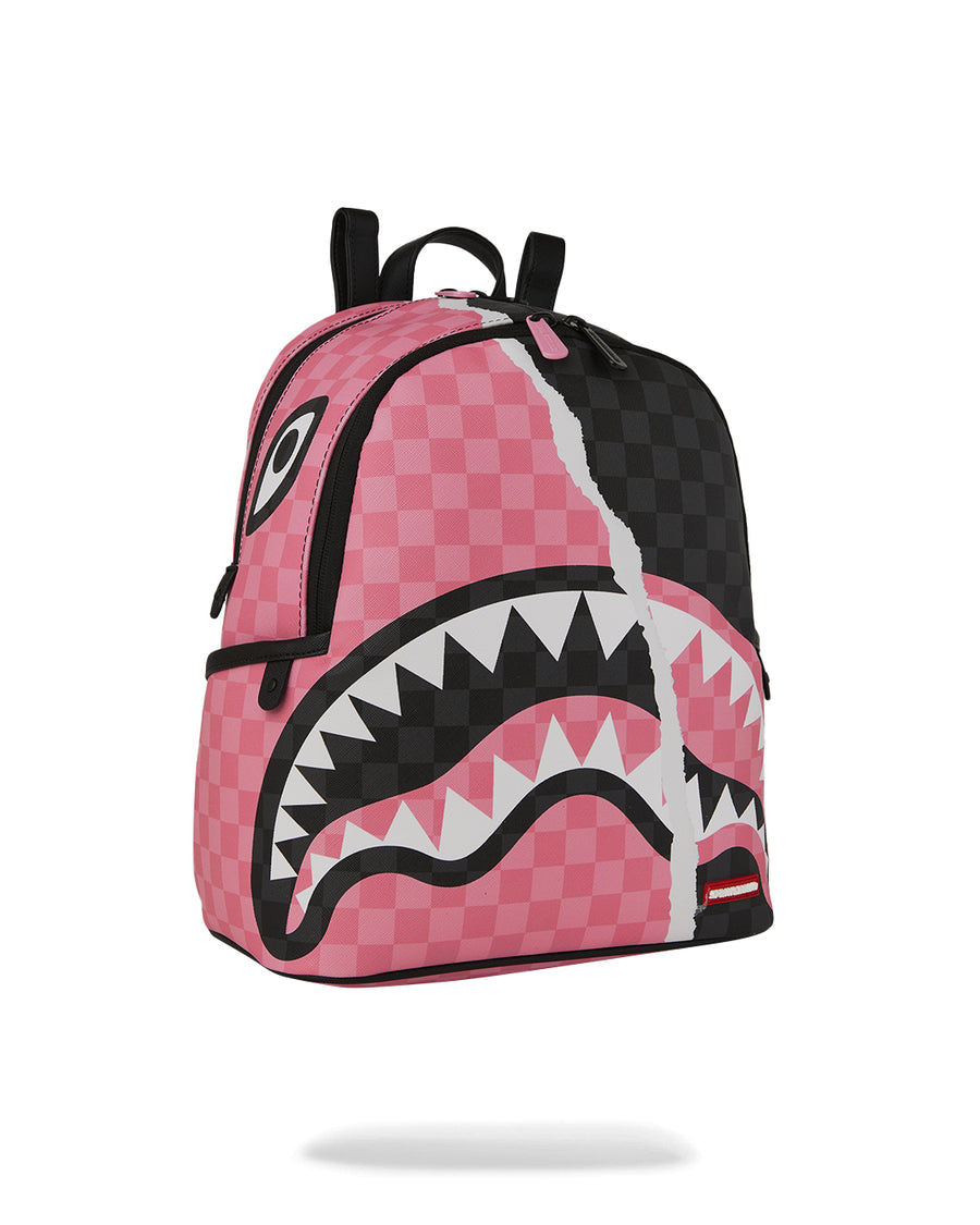 PINK AND BLACK TEAR SIP SAVAGE BACKPACK