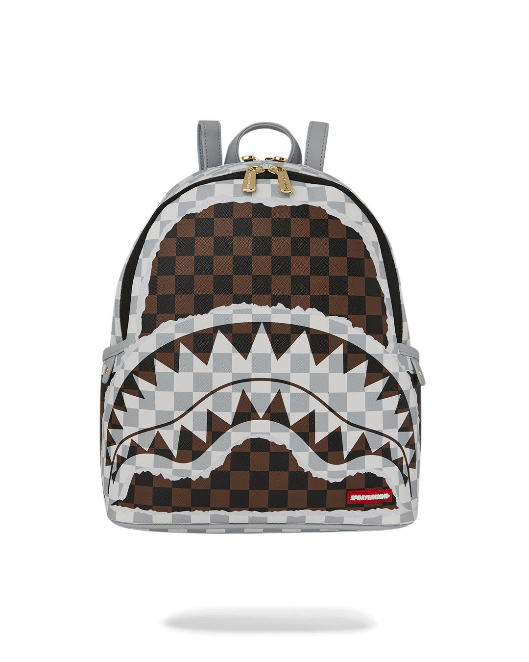 CREAM AND BROWN TEAR CHECK SAVAGE BACKPACK