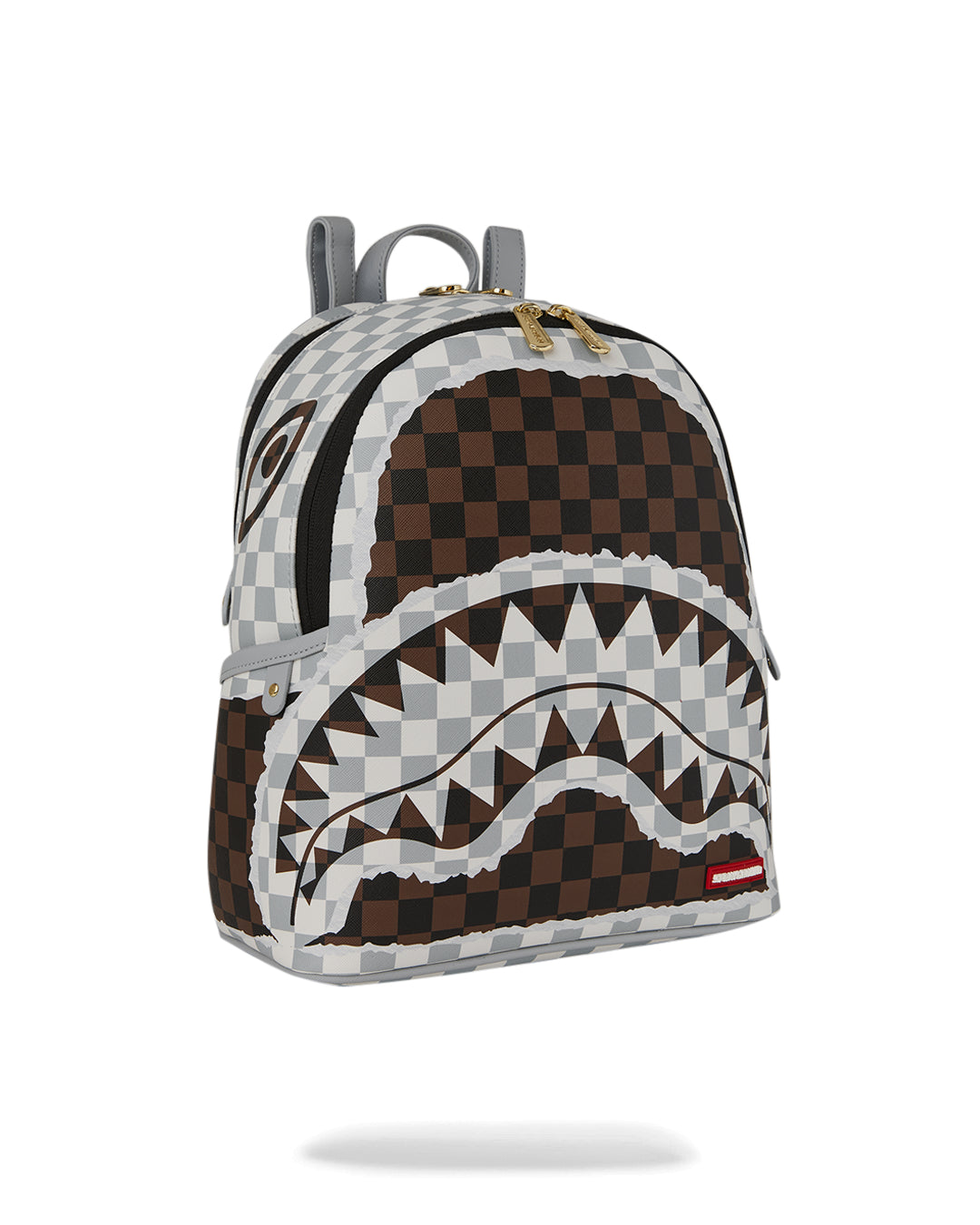 CREAM AND BROWN TEAR CHECK SAVAGE BACKPACK