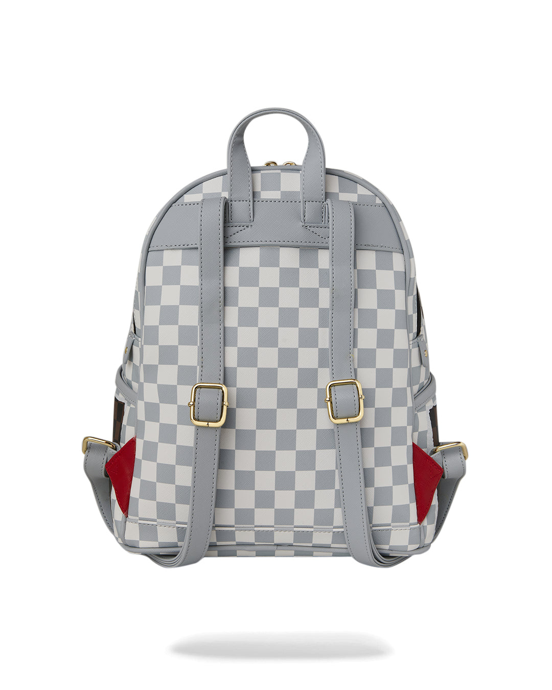 CREAM AND BROWN TEAR CHECK SAVAGE BACKPACK