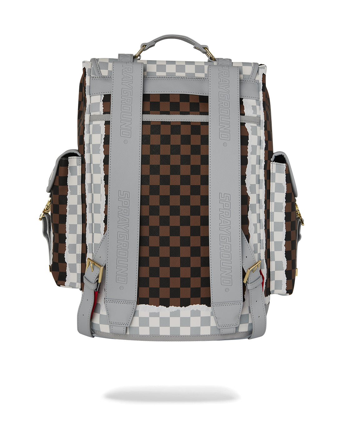 CREAM AND BROWN TEAR CHECK MONTE CARLO BACKPACK