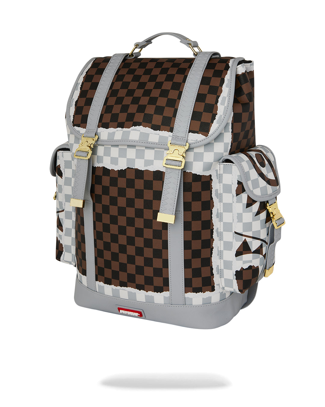 CREAM AND BROWN TEAR CHECK MONTE CARLO BACKPACK