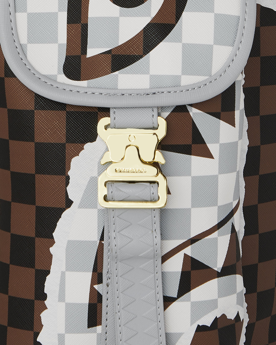 CREAM AND BROWN TEAR CHECK MONTE CARLO BACKPACK