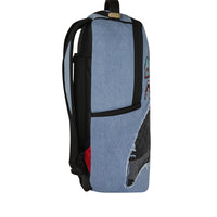 DENIM TEAR 3 AM PATCHES BACKPACK