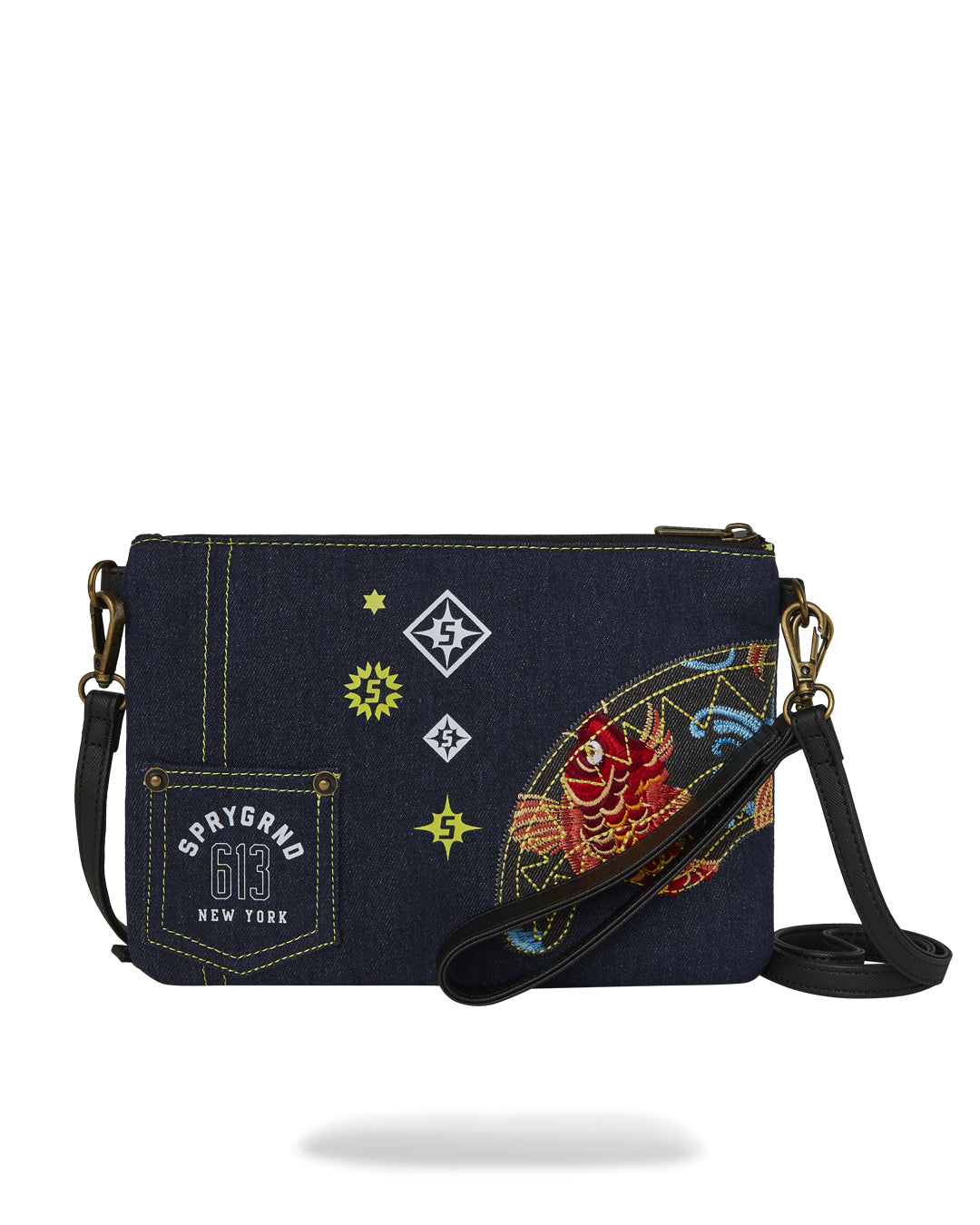 EVISU STYLE CROSSOVER CLUTCH