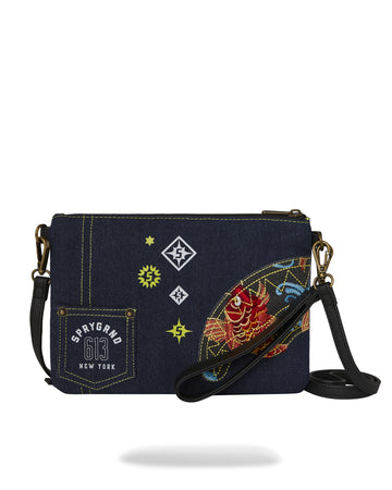 EVISU STYLE CROSSOVER CLUTCH