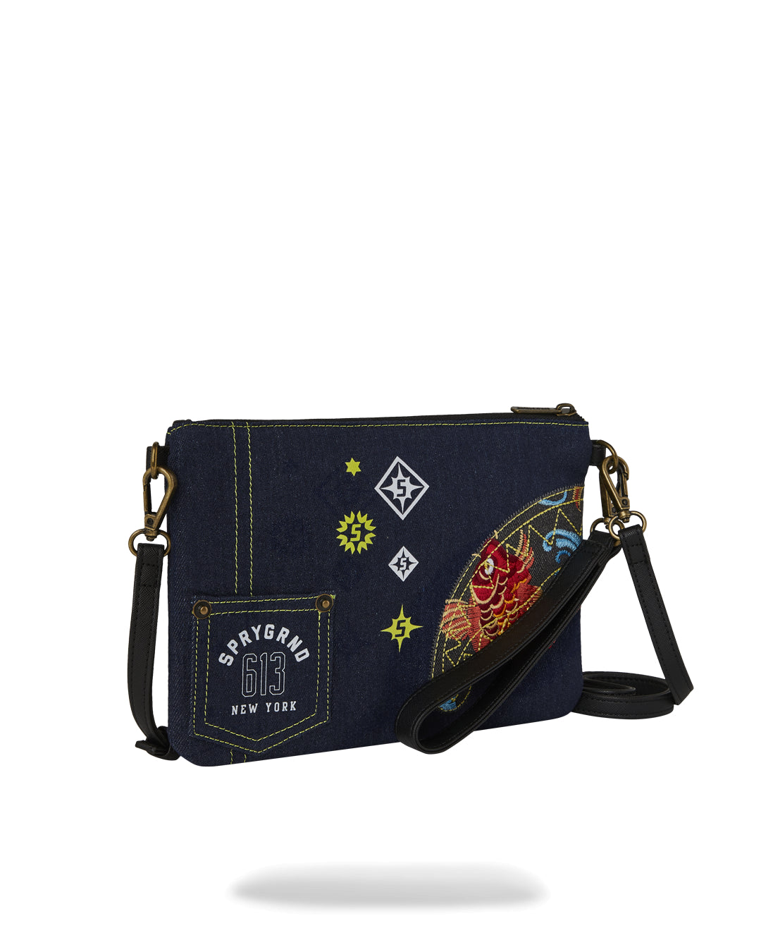 EVISU STYLE CROSSOVER CLUTCH
