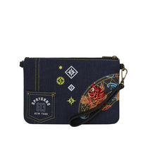 EVISU STYLE CROSSOVER CLUTCH