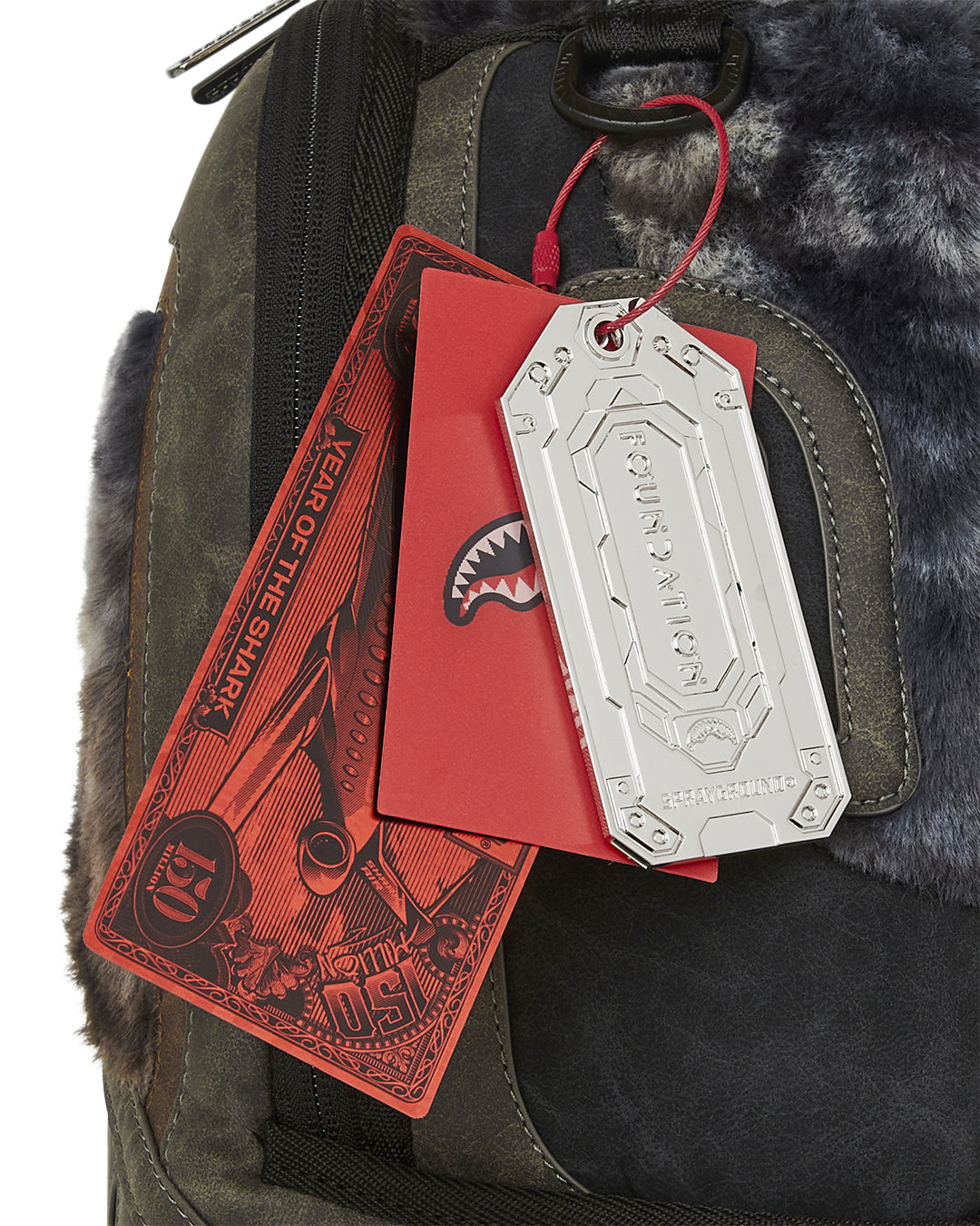 FOUNDATION DAYS FUR COAT SHARK BACKPACK