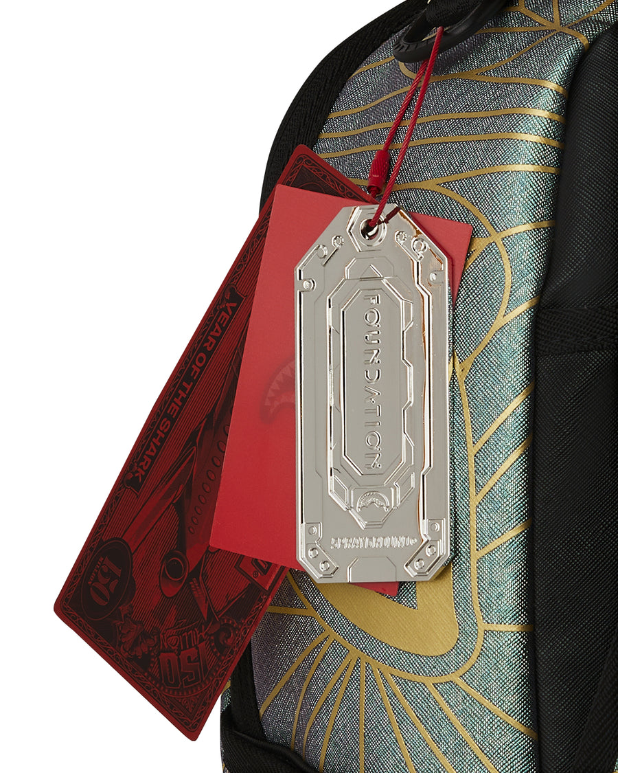 FOUNDATION CRYSTAL IRIDESCENT SHARK BACKPACK