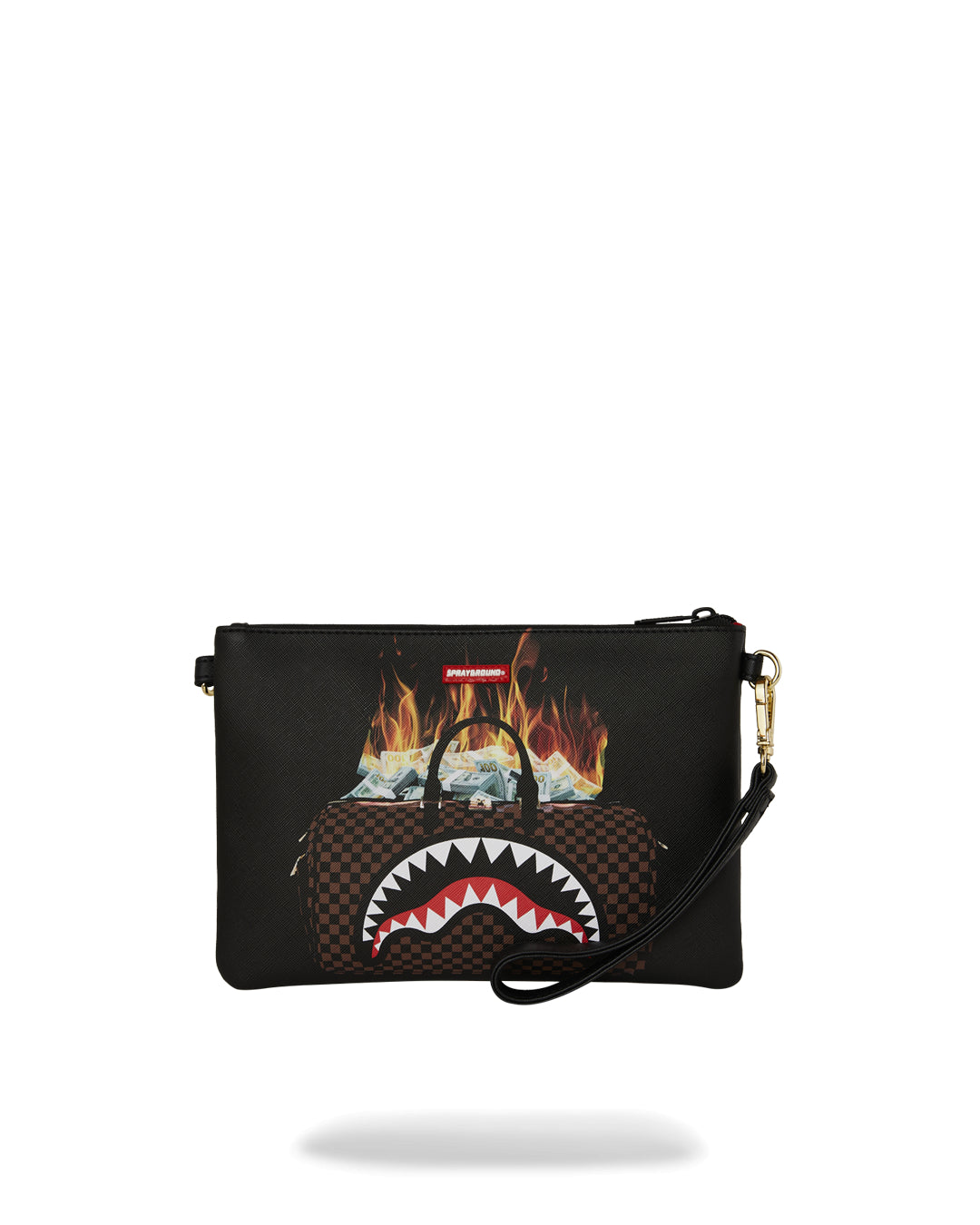 BAG OF MONEY ON FIRE CROSSOVER CLUTCH