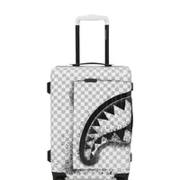 RED STENCIL SHARK CARRY-ON LUGGAGE