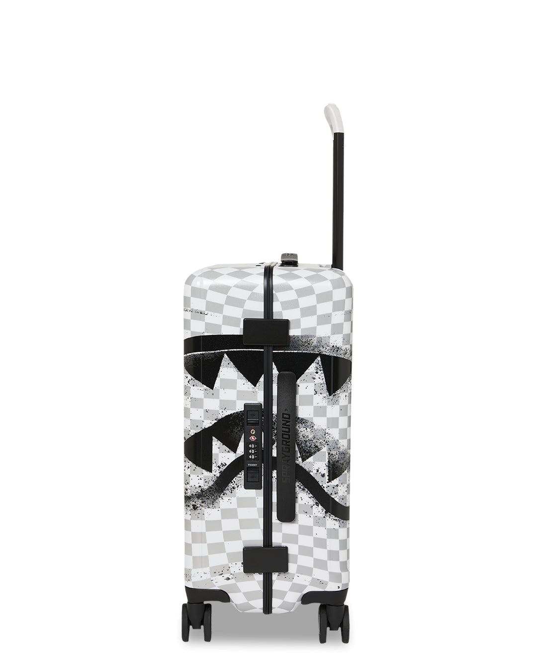 RED STENCIL SHARK CARRY-ON LUGGAGE