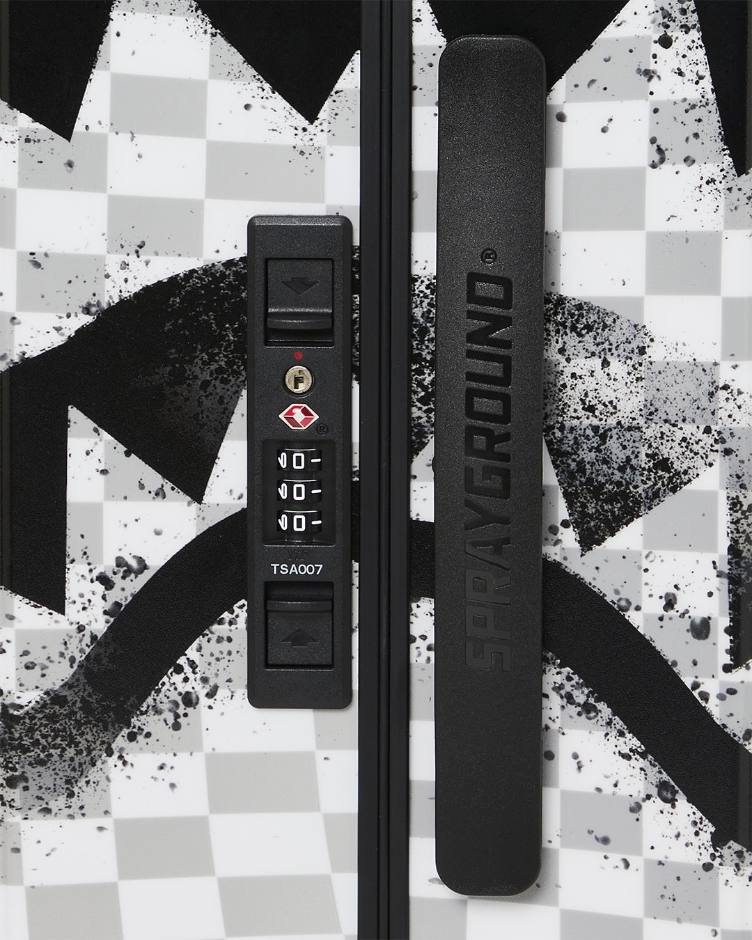 RED STENCIL SHARK CARRY-ON LUGGAGE