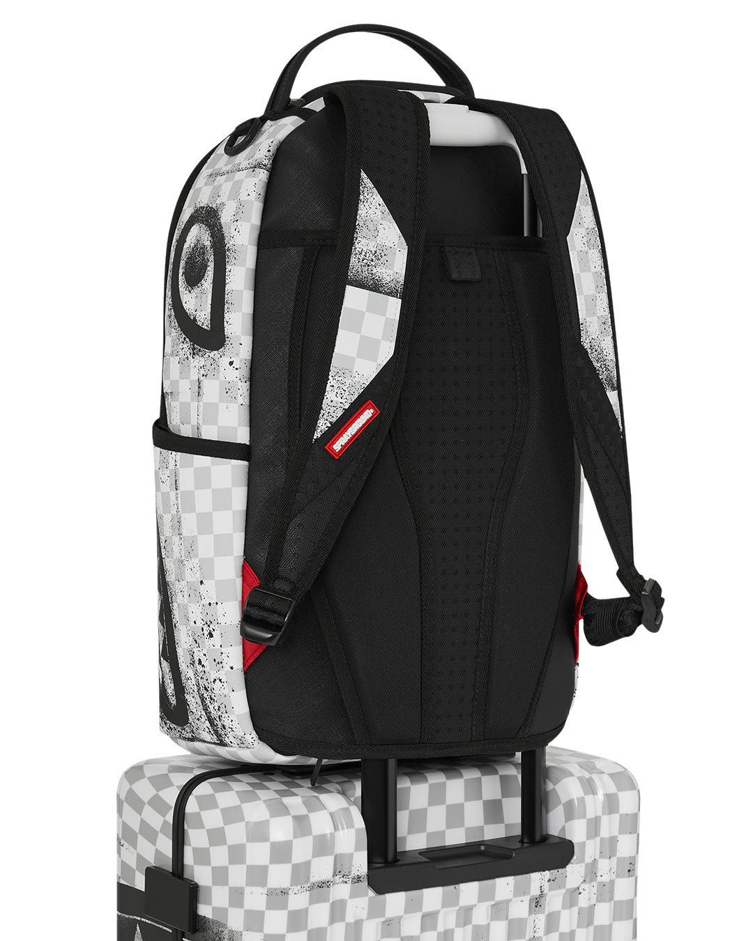 RED STENCIL SHARK CARRY-ON LUGGAGE