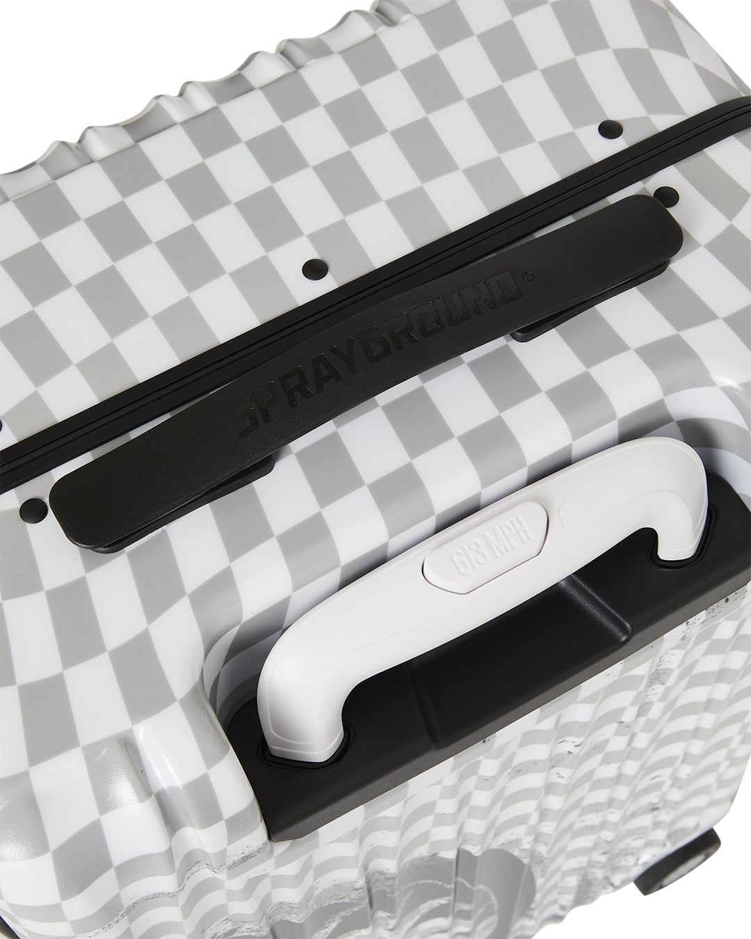 RED STENCIL SHARK CARRY-ON LUGGAGE