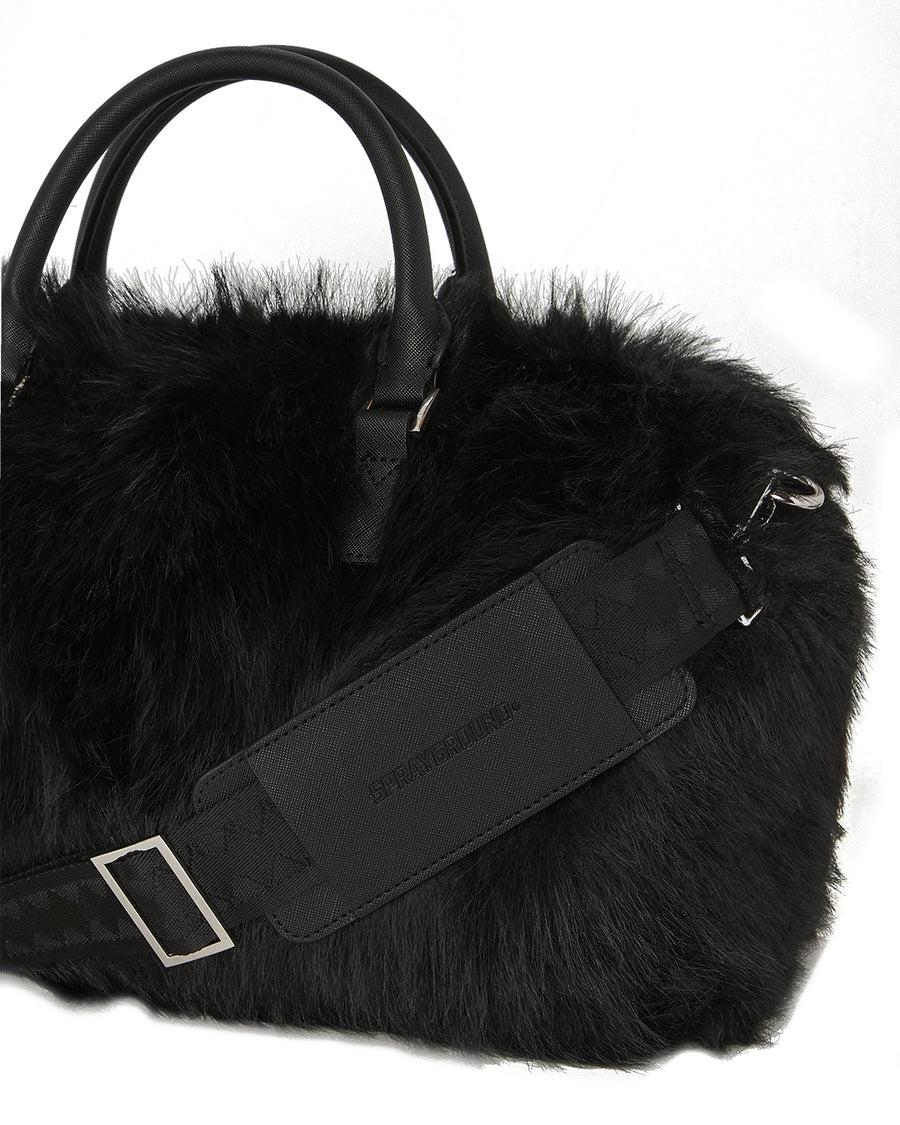 FUR CRAY BLACK MINI DUFFLE