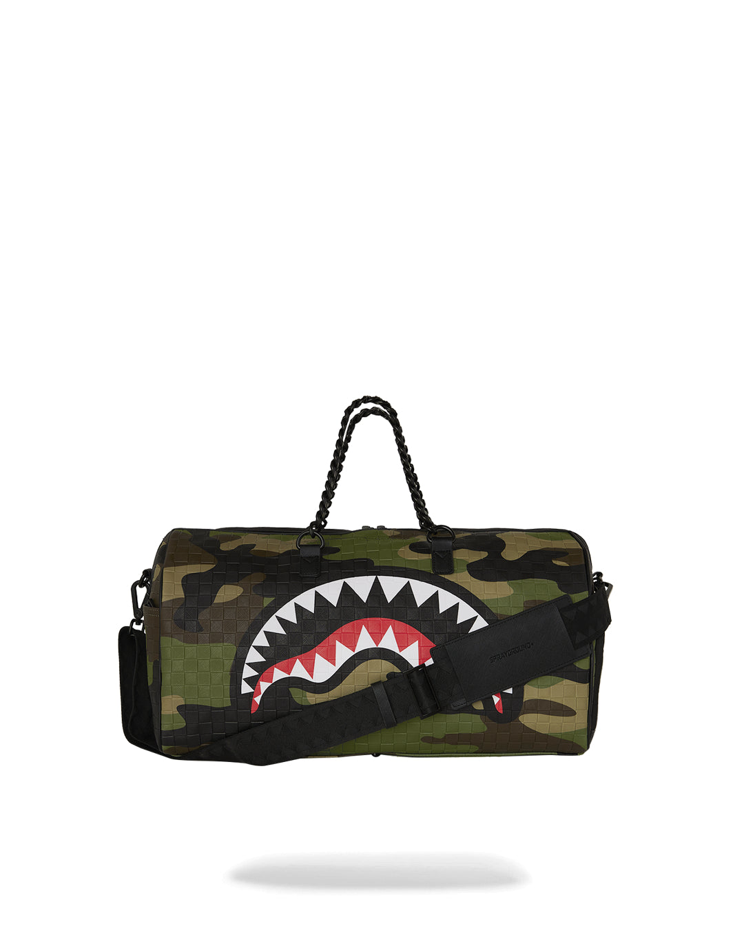 WOODLAND CAMO CHECK CHAIN DUFFLE