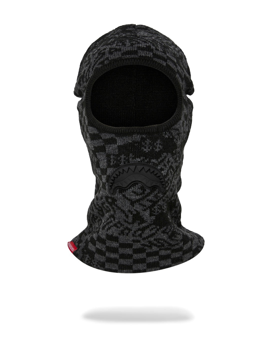 KNIT BLACK WARP CHECK SKI MASK