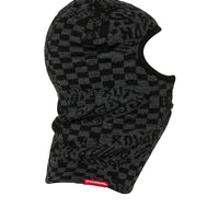 KNIT BLACK WARP CHECK SKI MASK