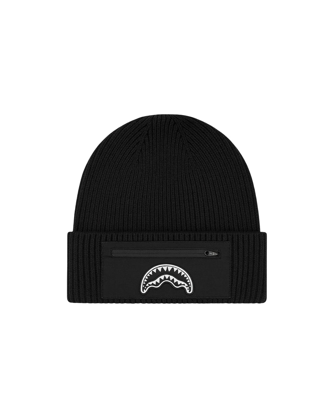 BLACK POCKET BEANIE