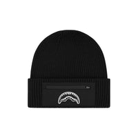 BLACK POCKET BEANIE