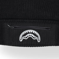 BLACK POCKET BEANIE