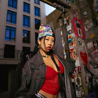 SPLIT KNIT GRAFF BEANIE