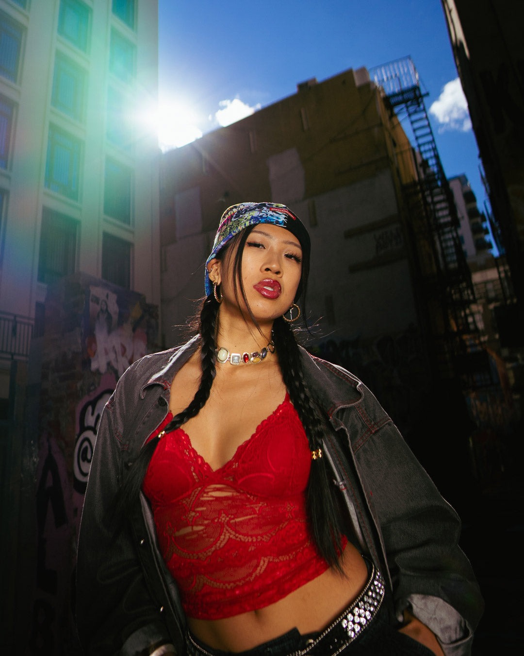 SPLIT KNIT GRAFF BEANIE