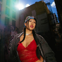 SPLIT KNIT GRAFF BEANIE