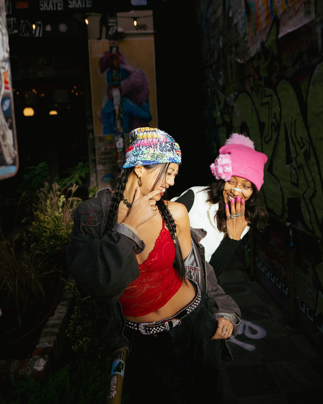 SPLIT KNIT GRAFF BEANIE