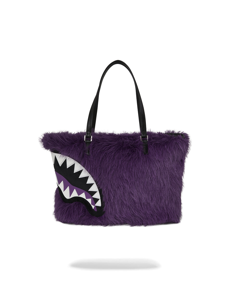 FUR CRAY PURP TOTE