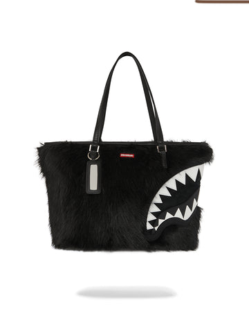 FUR CRAY BLACK TOTE