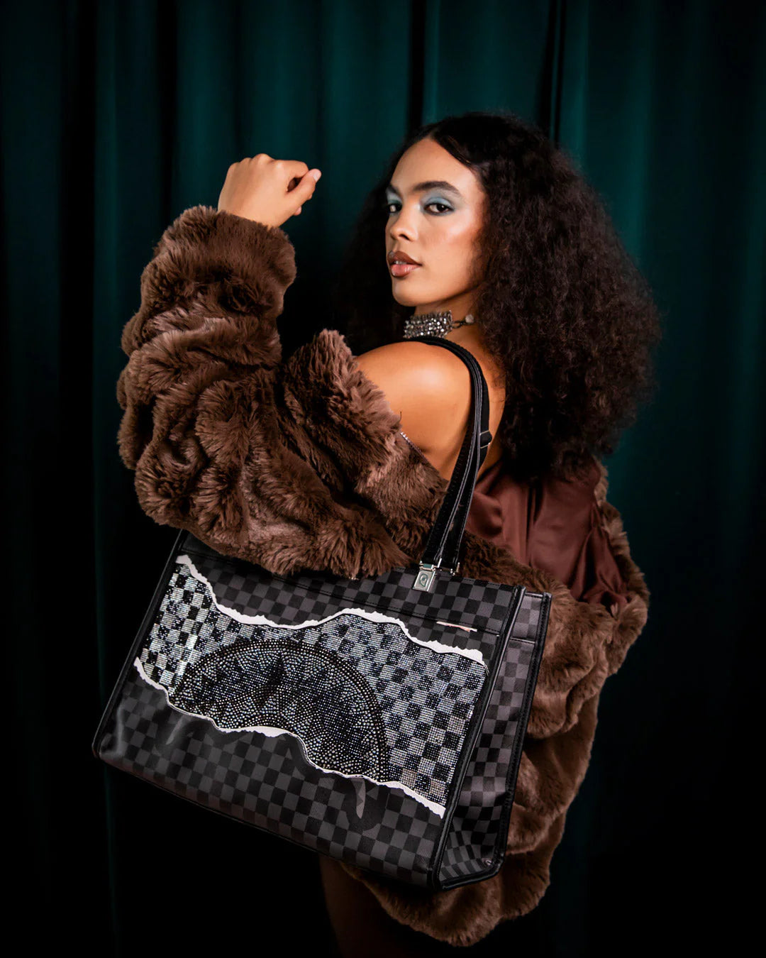 GOLD DIAMOND TEAR TORTUGA TOTE