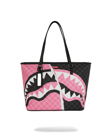 PINK AND BLACK TEAR SIP TOTE