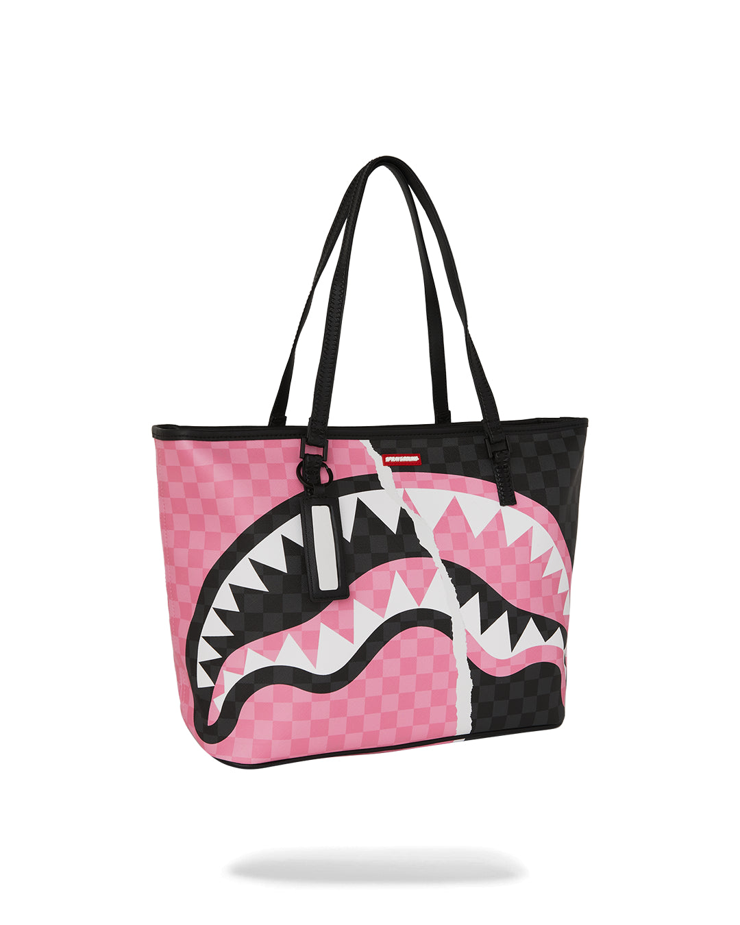 PINK AND BLACK TEAR SIP TOTE