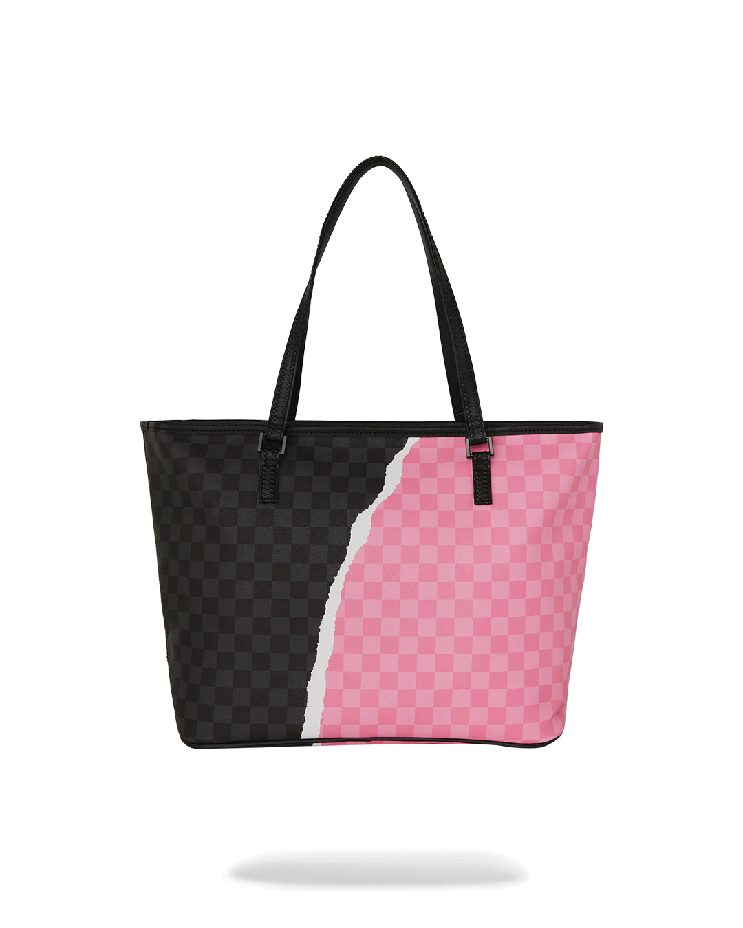 PINK AND BLACK TEAR SIP TOTE