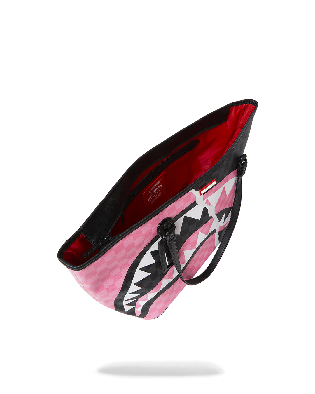 PINK AND BLACK TEAR SIP TOTE