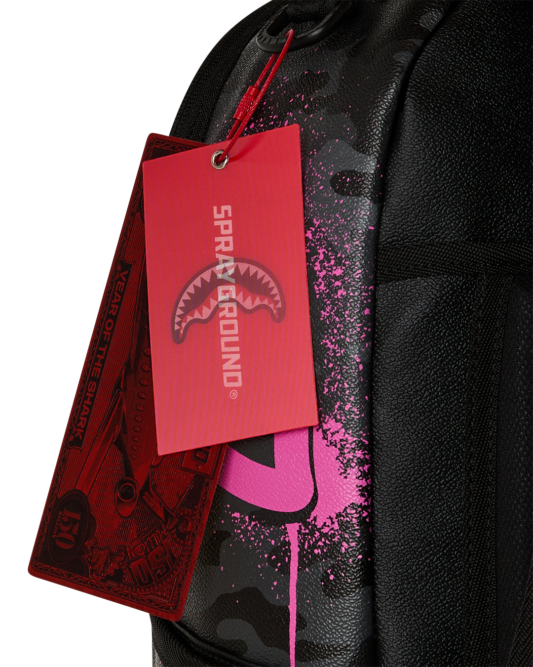 PEANUTS SNOOPY PINK STENCIL DLXSV BACKPACK