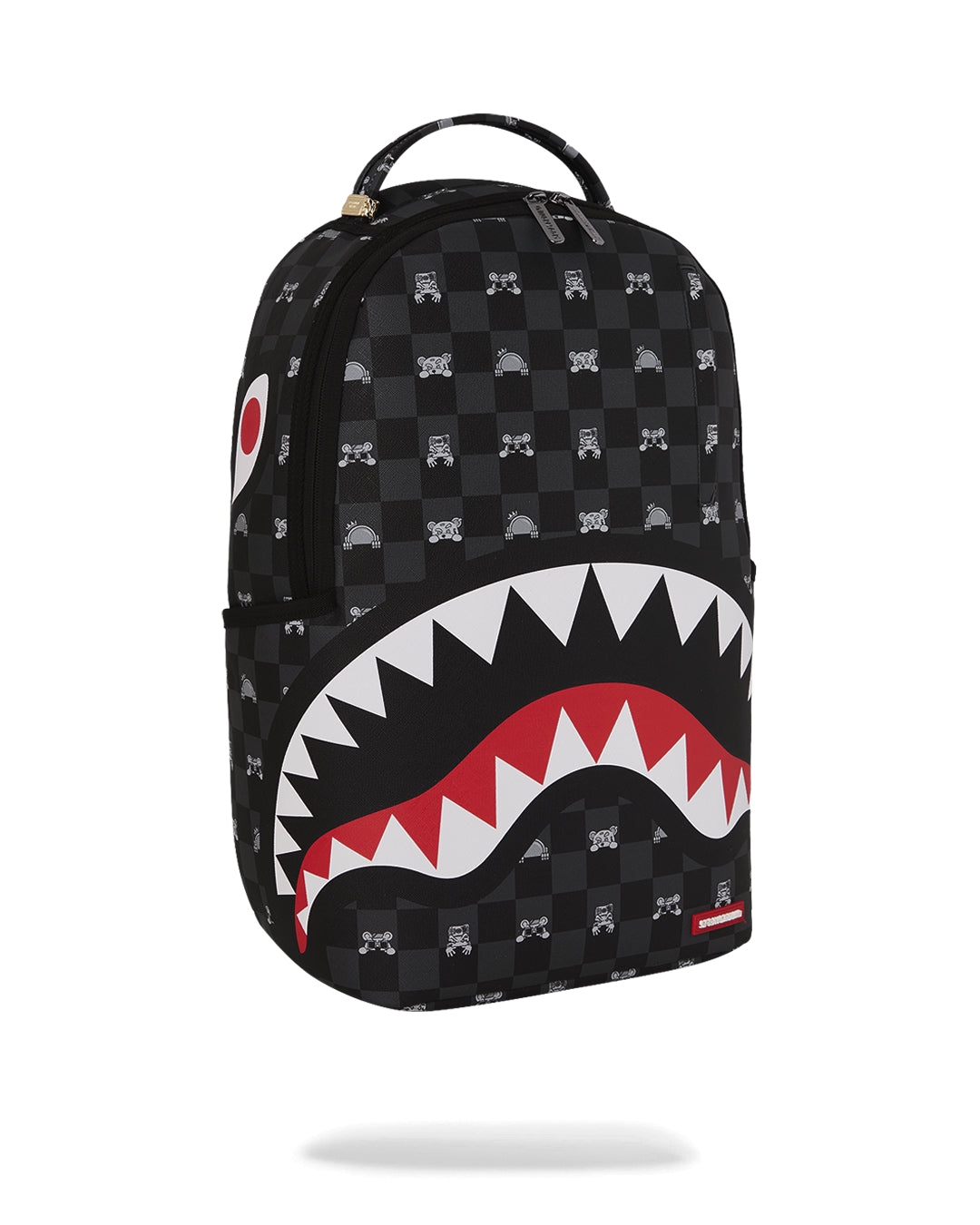 GRAY PEEKING CHARACTER CHECK DLXSV BACKPACK