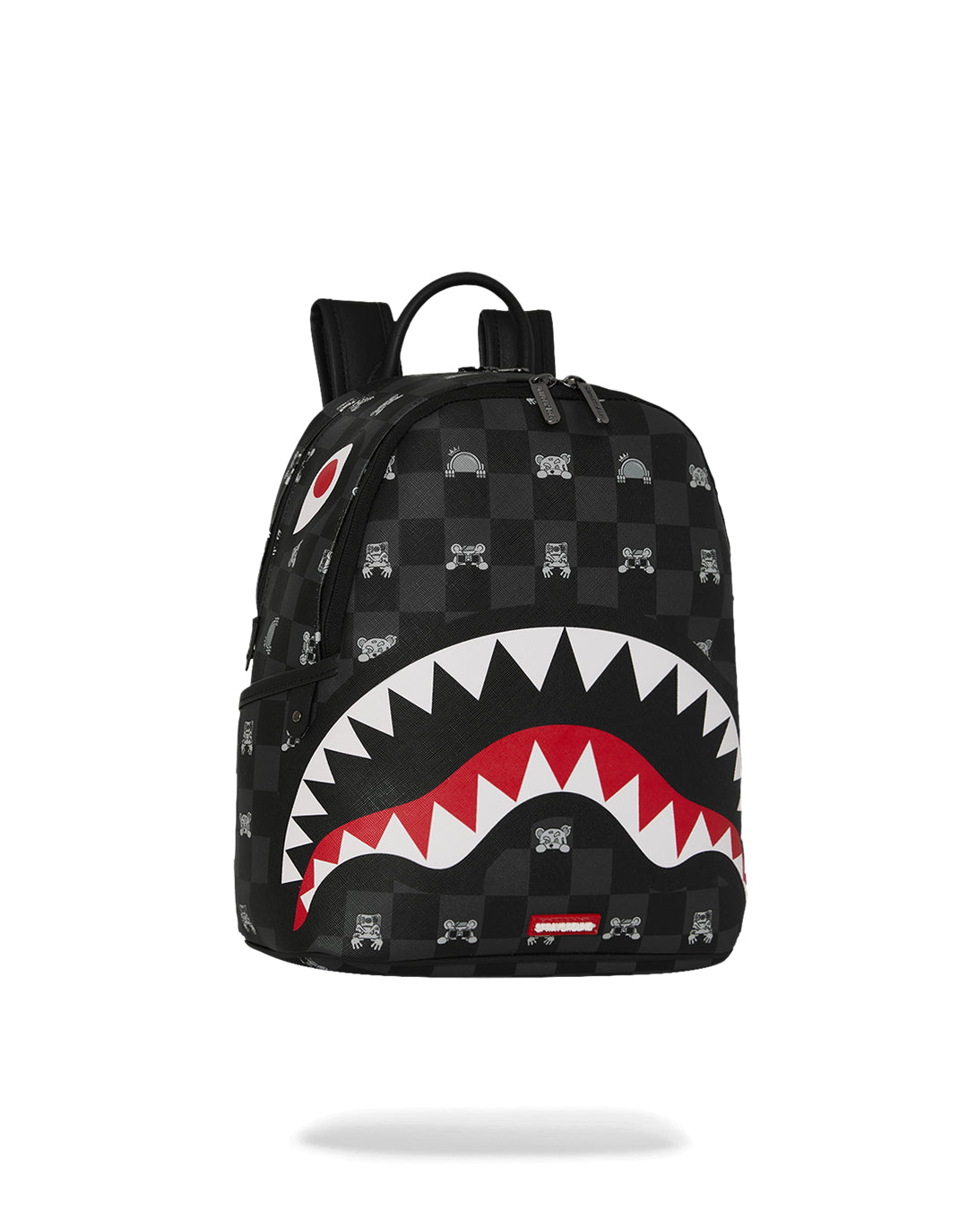 GRAY PEEKING CHARACTER CHECK SAVAGE BACKPACK
