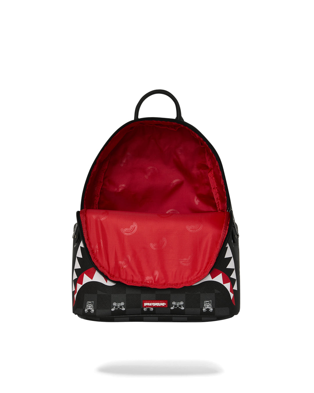 GRAY PEEKING CHARACTER CHECK SAVAGE BACKPACK