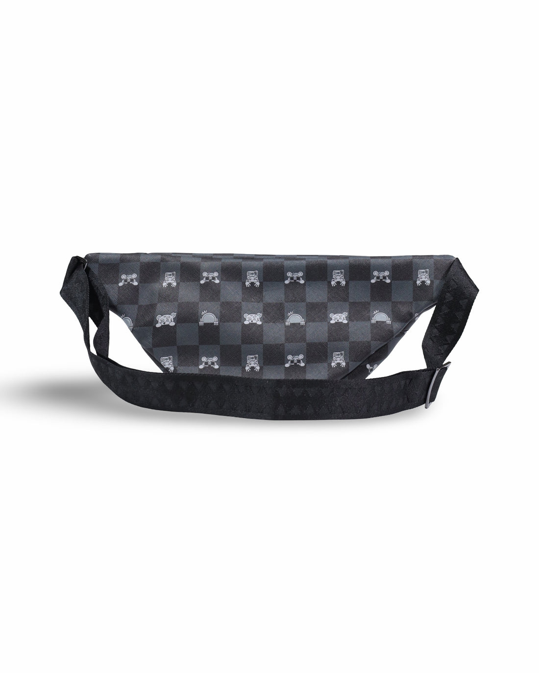 GRAY PEEKING CHARACTER CHECK SAVVY CROSSBODY