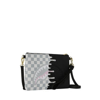 CREAM CHECK UNFINISHED SHARK CROSSBODY POUCHETTE