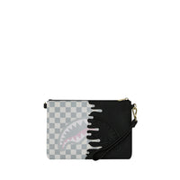 CREAM CHECK UNFINISHED SHARK CROSSBODY POUCHETTE